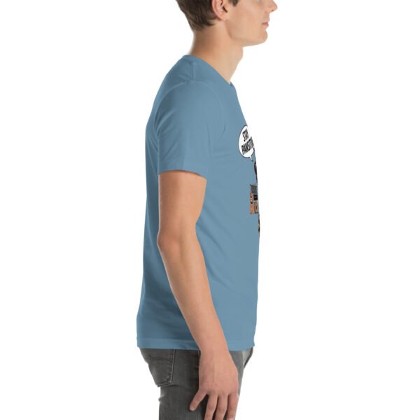 "Stay Pawsitive' Black T-Shirt with Cool Cat Design" - Unisex t-shirt - Image 4