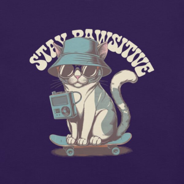"Stay Pawsitive' with Cool Cat Design"Unisex t-shirt - Image 5