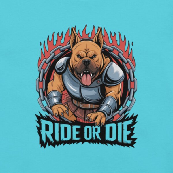 "'Ride or Die' with Bold Biker Dog Design" - Unisex t-shirt - Image 7