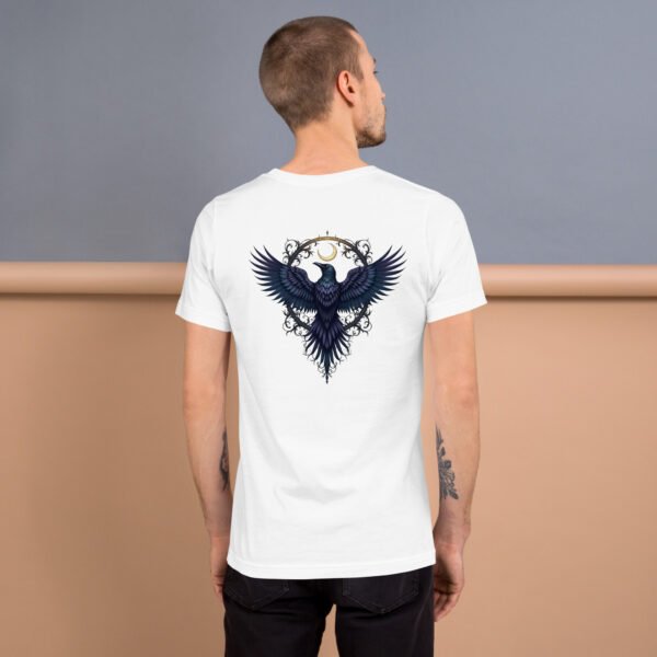 Gothic Raven and Crescent Moon Purple - Unisex t-shirt - Image 26