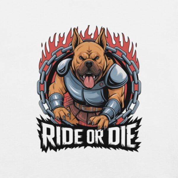"'Ride or Die' with Bold Biker Dog Design" - Unisex t-shirt - Image 19