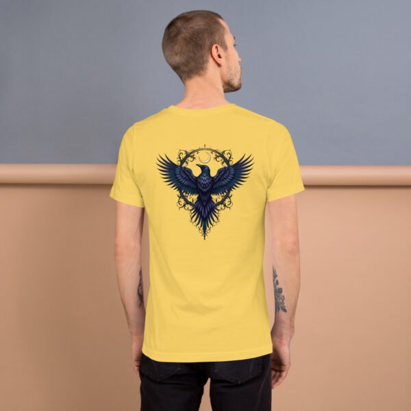 Gothic Raven and Crescent Moon Purple - Unisex t-shirt - Image 10