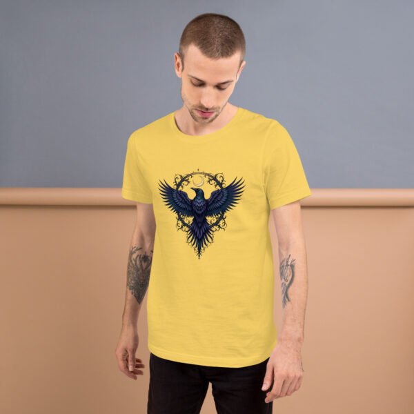 Gothic Raven and Crescent Moon Purple - Unisex t-shirt - Image 9
