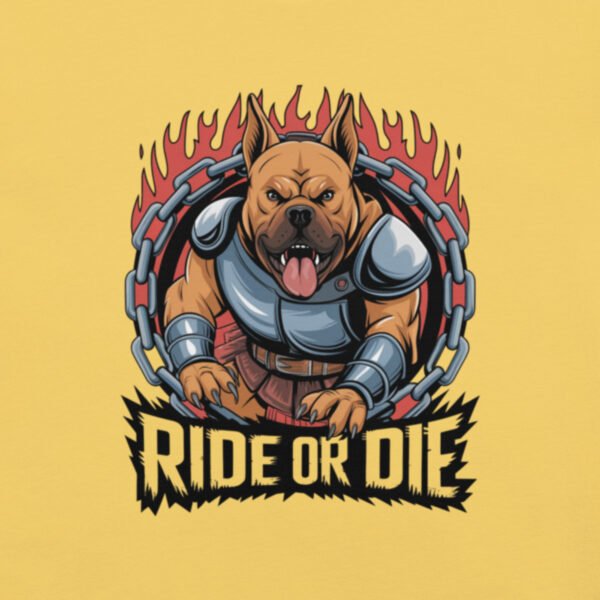 "'Ride or Die' with Bold Biker Dog Design" - Unisex t-shirt - Image 15