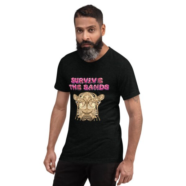 Survive the Sands – Majestic Tribal Giraffe Artwork - Short sleeve t-shirt - Image 2