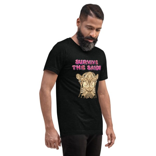 Survive the Sands – Majestic Tribal Giraffe Artwork - Short sleeve t-shirt - Image 3