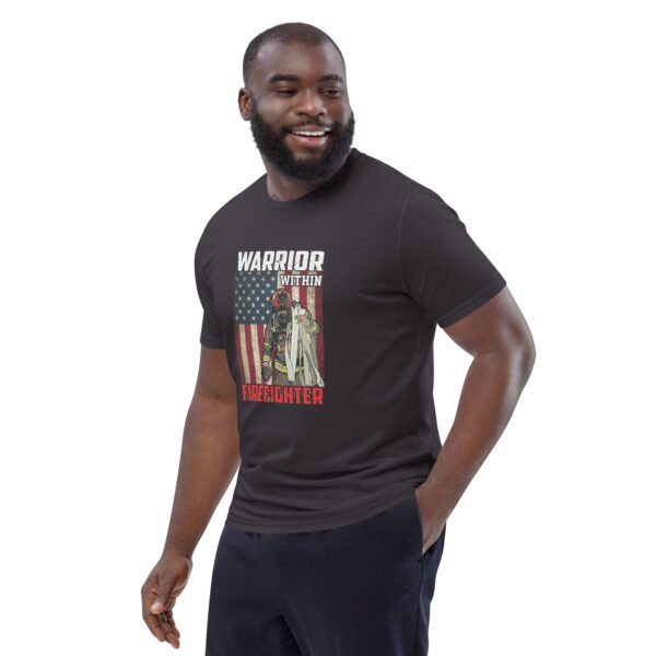 Warrior Within Firefighter Tribute - Unisex organic cotton t-shirt - Image 22