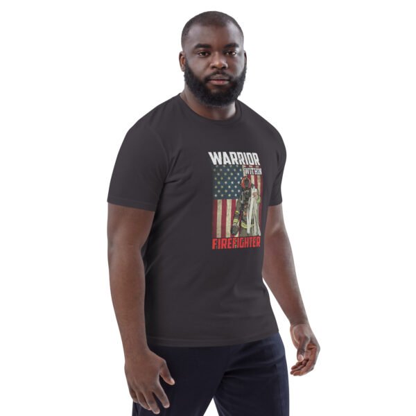 Warrior Within Firefighter Tribute - Unisex organic cotton t-shirt - Image 24