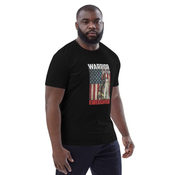 Warrior Within Firefighter Tribute - Unisex organic cotton t-shirt - Image 6