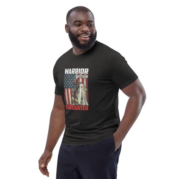 Warrior Within Firefighter Tribute - Unisex organic cotton t-shirt - Image 16