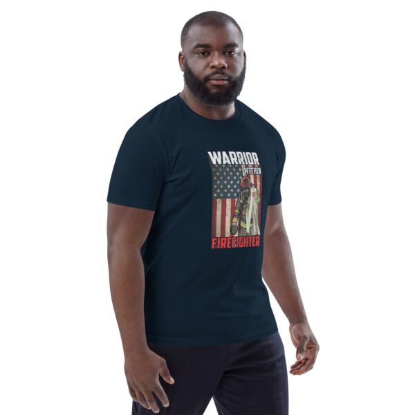 Warrior Within Firefighter Tribute - Unisex organic cotton t-shirt - Image 12