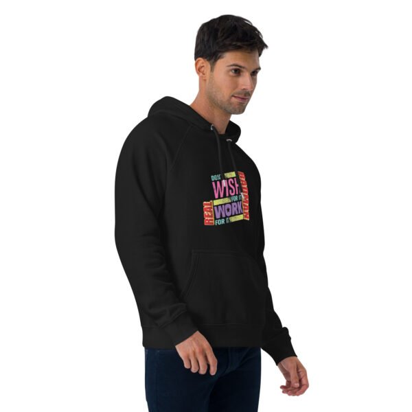 Real Badman Hustle Hoodie – Work For It Edition - Unisex eco raglan hoodie - Image 9