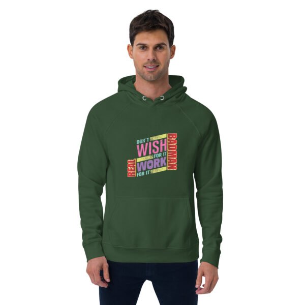 Real Badman Hustle Hoodie – Work For It Edition - Unisex eco raglan hoodie - Image 28