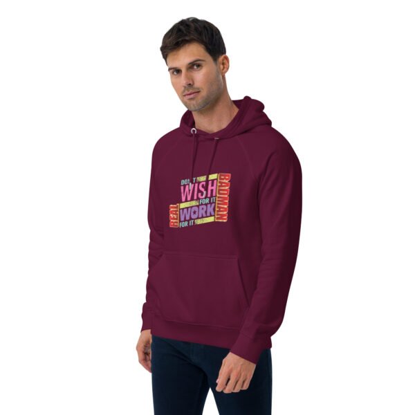 Real Badman Hustle Hoodie – Work For It Edition - Unisex eco raglan hoodie - Image 16