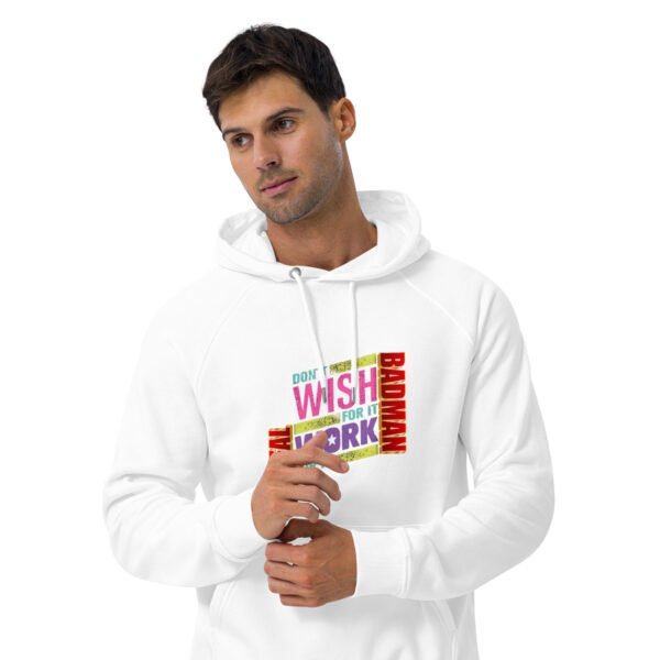 Real Badman Hustle Hoodie – Work For It Edition - Unisex eco raglan hoodie - Image 39