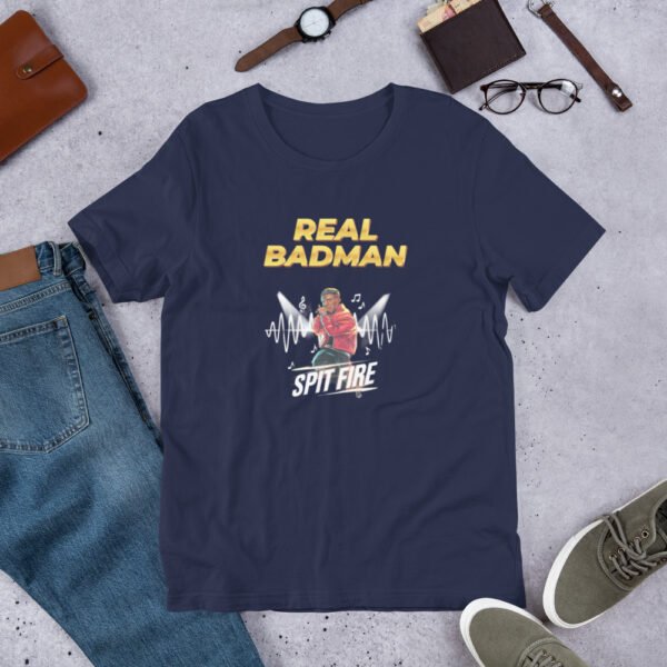Real Badman Spit Fire Tee – Mic Drop Edition - Unisex t-shirt - Image 2