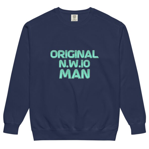 Original N.W.10 Man Navy Sweatshirt – West London Borough Drip - Unisex garment-dyed sweatshirt - Image 2