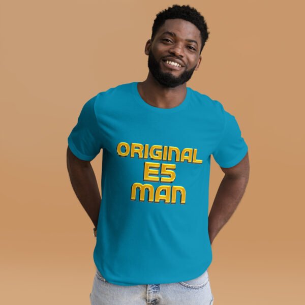 Original E5 Man T-Shirt – East London Borough Pride by ROADMAN UK - Unisex t-shirt - Image 8