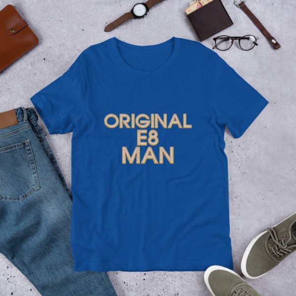 Original E8 Man T-Shirt – Dalston & Hackney Streetwear by ROADMAN UK - Unisex t-shirt - Image 6